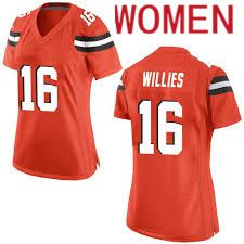 Women Cleveland Browns 16 Derrick Willies Nike Orange Game NFL Jersey